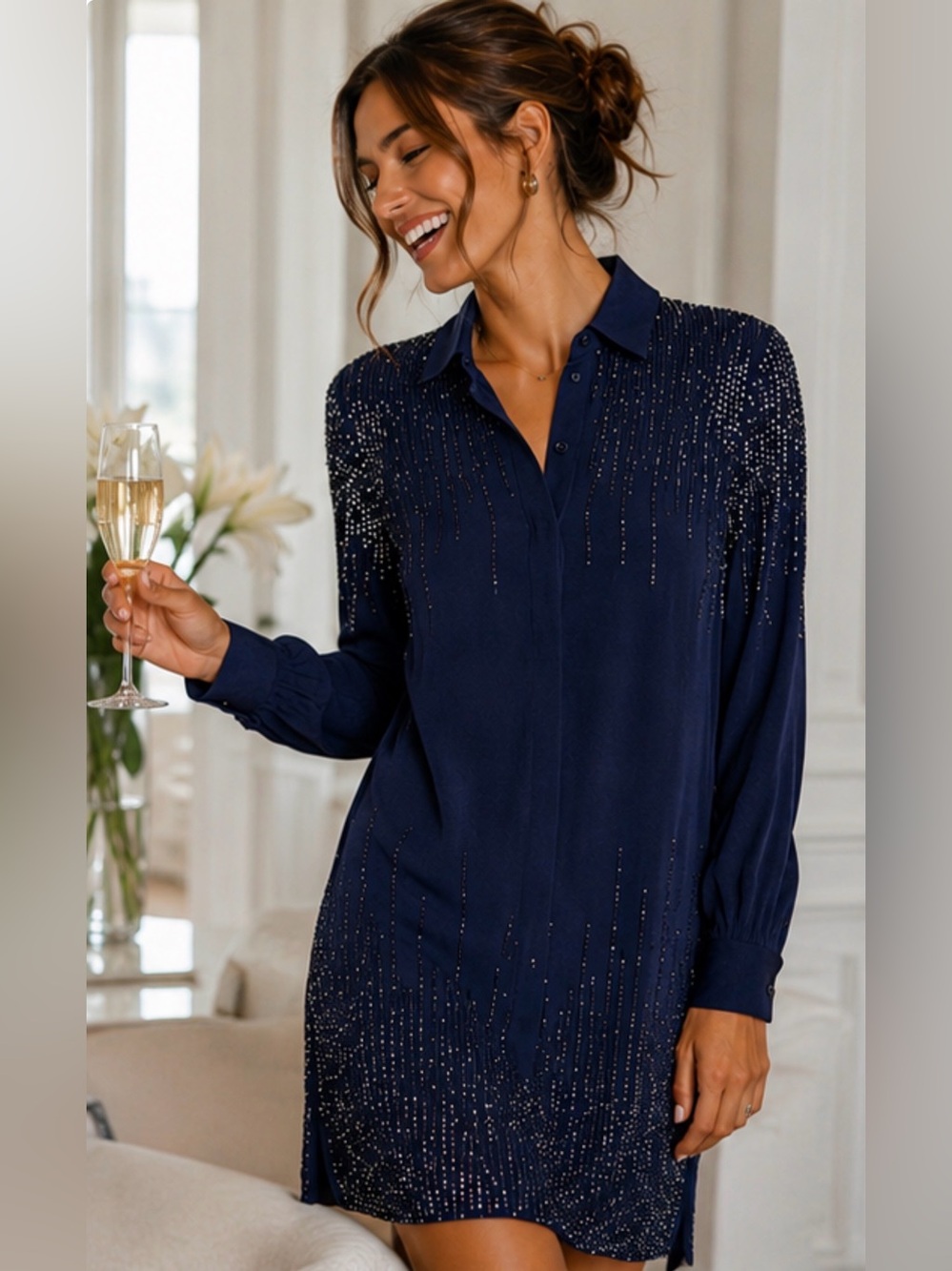 Diane Von Furstenberg Prita Embroidery Silk Dress Size 6